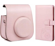 LoveInstant Viršelio rinkinys 2in1 Fuji Instax Mini 11 Case + albumas rožinis