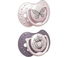 LOVI 22/871 Dinaminis silikoninis čiulptukas 6-18 m 2vnt Botanic Girl