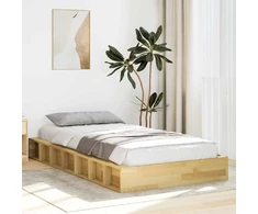 Lovos rėmas be čiužinio 90x200 cm ąžuolo masyvo