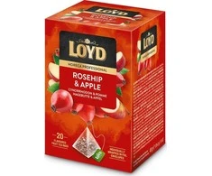 Vaisinės arbatos gėrimas LOYD HORECA erškėtrožių ir obuolių skonio, piramidės, 20 x 2g