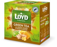 Žalioji arbata LOYD Žalias Lemon, Honey, Ginger 20x2g