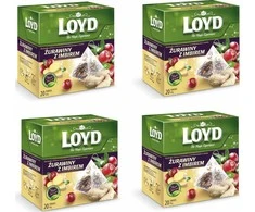 Žolelių ir vaisių arbata LOYD, spanguolių ir imbierų skonio, 20 x 2g