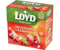 LOYD braškių ir rabarbarų vaisių arbata, 20 pakelių