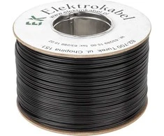 Elektrokabel SMYp garsiakalbio kabelis 2 x 1mm juodas 100m