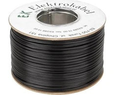 Elektrokabel Garsiakalbio kabelis SMYp 2 x 0.5 mm juodas 200 m