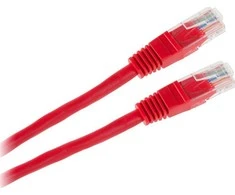 LP Oem Patchcord UTP 8c kabelis CCA 1m Raudonas