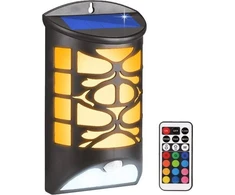 LTC sieninis šviestuvas, dekoratyvinis LED saulės energija varomas šviestuvas, 10 W, su judesio ir prieblandos jutikliu + nuotolinio valdymo pultas