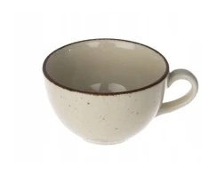 Lubiana Puodelis su lėkštele Aida ART 280 ml - Smėlio spalvos