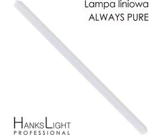 Lubinis šviestuvas HanksLight Lubinė lempa LED lempa, balta, linijinė, aliumininė, pakabinama, 1200mm, žemyn 36W, 4000K
