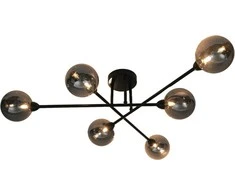Lubinis šviestuvas Domoletti CEILING LIGHT BORA 6XG9 Juodas/SMOKY