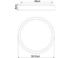 Lubinis šviestuvas Globo Toys Lampa sufitowa Globo Minimalistyczna LAMPA sufitowa SONNY 41586-24 Globo okrągła LED 24W 3000K - 6000K do salonu sidabrinė