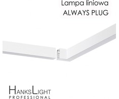 „HanksLight“ LED lubinis šviestuvas, baltas, linijinis, aliuminis, pakabinamas, su kištukinio prijungimo galimybe, 1200 mm, žemyn 36 W, 4000 K