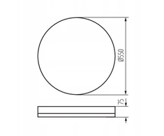 Lubinis šviestuvas Kanlux LED lubinis šviestuvas dekoratyvinis ANBAR LED 37W CCT BR apvalus Ø55 max 2170lm 3000-6500K IP20 I klasė balta/ruda 38930