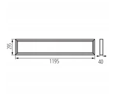 Lubinis šviestuvas Kanlux Paviršinio montavimo LED panelė BLINGO U 34W SR 120NW 120x30 4080lm 4000K IP20 UGR19 klasė 5 metų garantija balta 39173