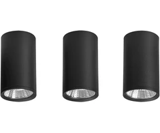Lubinis šviestuvas Lampa sufitowa Beliani Lampa sufitowa LED BARCALA Metal Juodas