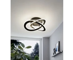 Lubinis šviestuvas Lampa sufitowa EGLO Roncade, 1 bulb(s), LED, 4000 K, 5500 lm, IP20, Juodas, Baltas
