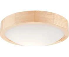 Lubinis šviestuvas Lamkur Plafonas medinis pušinis LED 1 taško išgaubtas 27cm