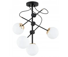 Lubinis šviestuvas Lampa sufitowa Led Olimp Alfa 63357 4xE14 juoda/auksinė