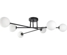 Lubinis šviestuvas Lampa sufitowa Light Prestige Lampa przysufitowa LED Ready balta do jadalni Light Prestige LP-002/6C BK