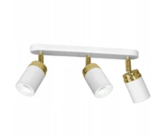Lubinis šviestuvas Lampa sufitowa Luminex Reno 5156 listwa plafon lampa sufitowa spot 3x8W GU10 balta auksinė