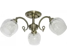 Mdeco Vintage lubinis šviestuvas ELM9150/3 21QG gėlės žalvaris
