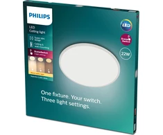 Lubinis šviestuvas Lampa sufitowa Philips SUPERSLIM CL550 SS RD 22W 27K W WV 06