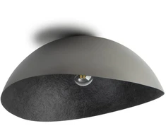Lubinis šviestuvas Lampa sufitowa Sigma Półokrągły plafon vintage SOLARIS 40625 Sigma kopuła juoda sidabrinė