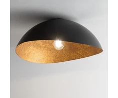 Lubinis šviestuvas Lampa sufitowa Sigma Plafon retro sypialniany SOLARIS 40605 żywiczny juoda miedziany