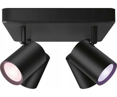 Lampa sufitowa Signify WiZ IMAGEO 4erSpots Deckenleu quadrat Tunable Baltas&amp;Color Schw