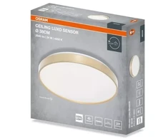 Lubinis šviestuvas Lampa sufitowa VTAC Plafon LED CEILING LUXO SEN 24W 2640lm 4000K 840 IP20 GD auksinė