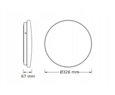 Lubinis šviestuvas VTAC Plafon LED Ceiling Round 18W 1980lm 4000K 840 IP20