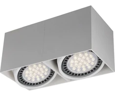 Lubinis šviestuvas Lampa sufitowa Zumaline Zuma Line Box 2 ACGU10-116-N spot lampa sufitowa 2x15W GU10 pilka