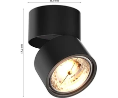 Lubinis šviestuvas Lampa sufitowa Zumaline Zuma Line Lomo CL 20001-BK-N plafon lampa sufitowa spot 1x40W G9 juoda