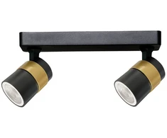 Lubinis šviestuvas Light Prestige Anillo LP-770/2W BK juostinis lubinis šviestuvas, 2x50W GU10, juodas/auksinis