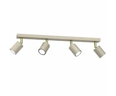 Lubinis šviestuvas Lampa sufitowa Luminex Striper 4598 listwa plafon lampa sufitowa 4x8W GU10 smėlio spalva/auksinė