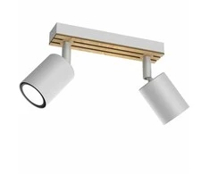 Luminex Terra 9978 lubinis šviestuvas, 2x8W, GU10, baltas/medinis