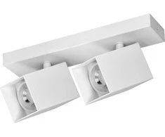Orno KUBAR SP 2, sieninis-lubinis šviestuvas, 2xGU10, IP20, baltas