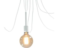 Pakabinamas lubinis šviestuvas ECpower ZD74B, 6 lempučių, baltos spalvos