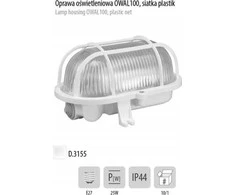 Lubinis šviestuvas Pawbol Kanalinis šviestuvas Pawbol Owal100 D.3155 100W E27 IP44 baltas