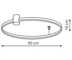 Lubinis šviestuvas Šviestuvas lubinis Light Prestige LED RING 50W juoda CCT