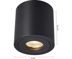 Lubinis šviestuvas Zumaline Zuma Line Rondip SL ACGU10-159-N prožektorius lubinis šviestuvas 1x50W GU10 juodas