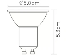 Lucide LED lemputė 49006/05/30 Lucide GU10 5W 3000K 320lm reguliuojamo ryškumo juoda