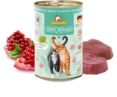 Fox4Pets Kačių Maistas - GRANATAPET DeliCATessen Elnienos ir Tunų Drėgnas Maistas 400g Be Grūdų