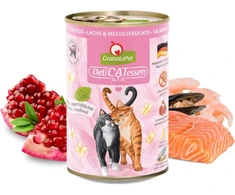 Fox4Pets Kačių Maistas - GRANATAPET DeliCATessen Lašiša ir Jūros Gėrybės Be Grūdų Šlapias 400g