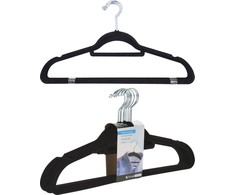 Storage Solutions Drabužių pakabos 10 vnt. juodos sukamos