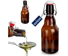 Lumarko Orion stiklinė butelka su segtuku 340 ml - tamsi