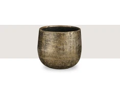 Lumarko CERAMIC POT MARCUS D18 H16 BRONZE METAL