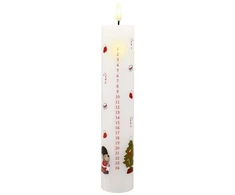 Lumarko Det Gamle Apotek Calendar candle with LED, H 24.5 cm, Dia. 5 cm, The Little Guard (9931046)