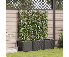 Sodo vazonas 3 vnt. Juoda 120 x 40 x 142 cm PP