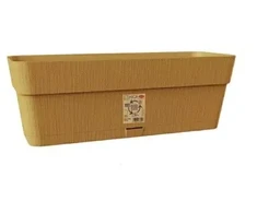 Stefanplast gėlių dėžutė su padėklu Ethica 50x18x17cm garstyčių geltonumo